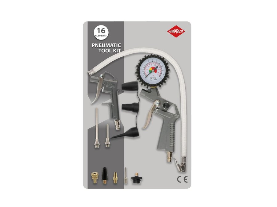 AIRPRESS Pneumatická 16 dielna sada