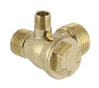 Spätný ventil kompresora 1/2 "x 3/8" x 1/8 "